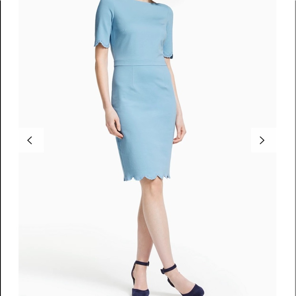 Boden Emma Ponte Dress .Embroidered cuffs and hem give this pencil Dress… - Picture 16 of 16